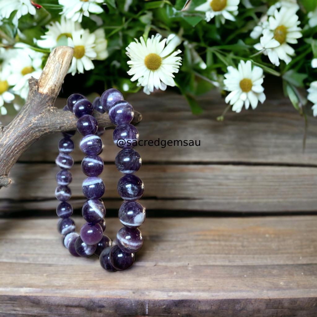 Chevron Amethyst/Dream Amethyst Bracelet