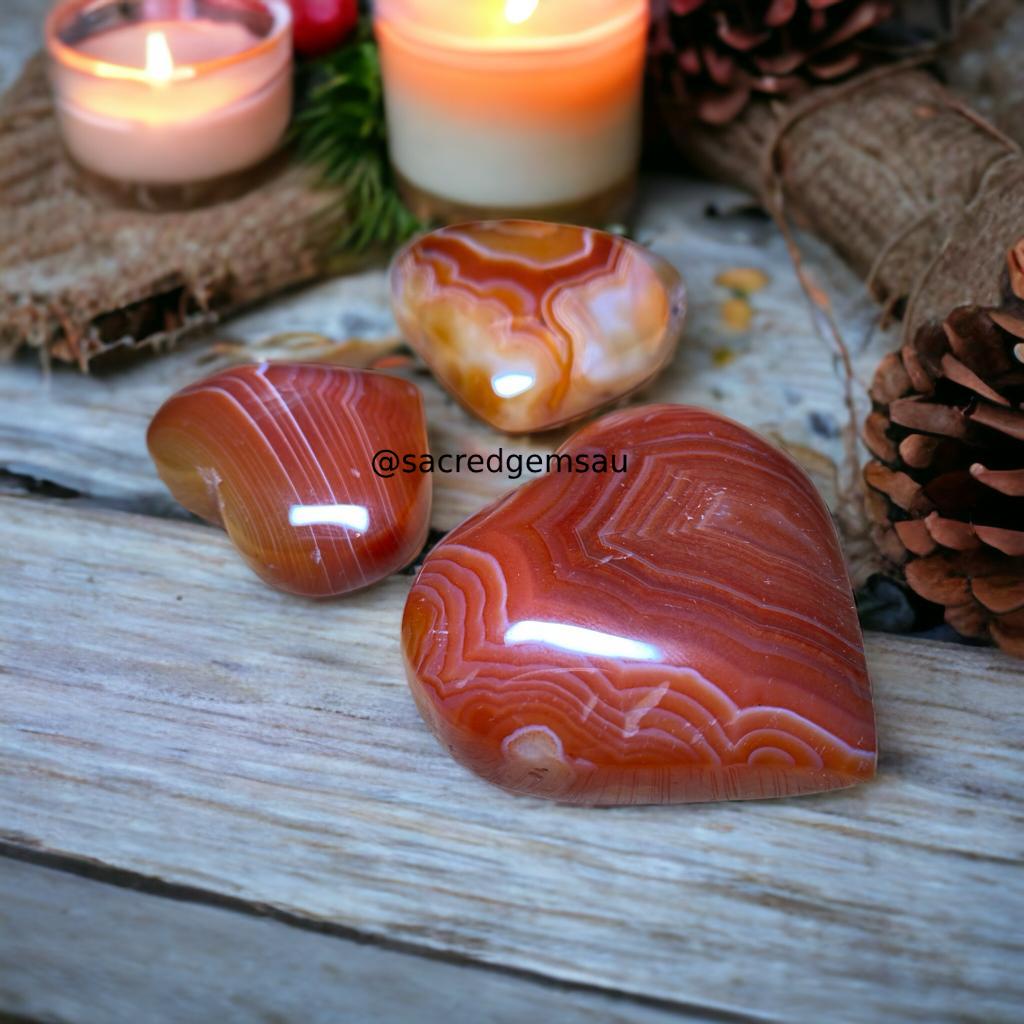 Carnelian Heart Palmstones