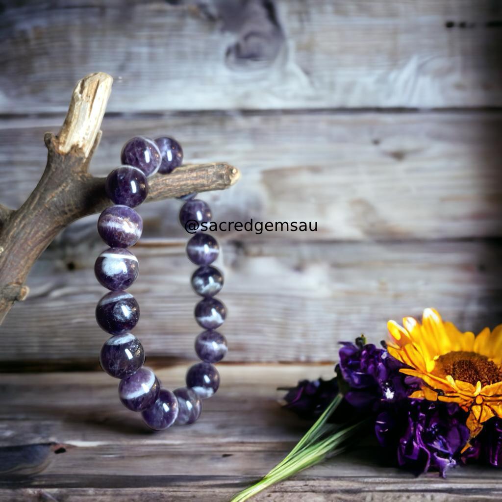 Chevron Amethyst/Dream Amethyst Bracelet