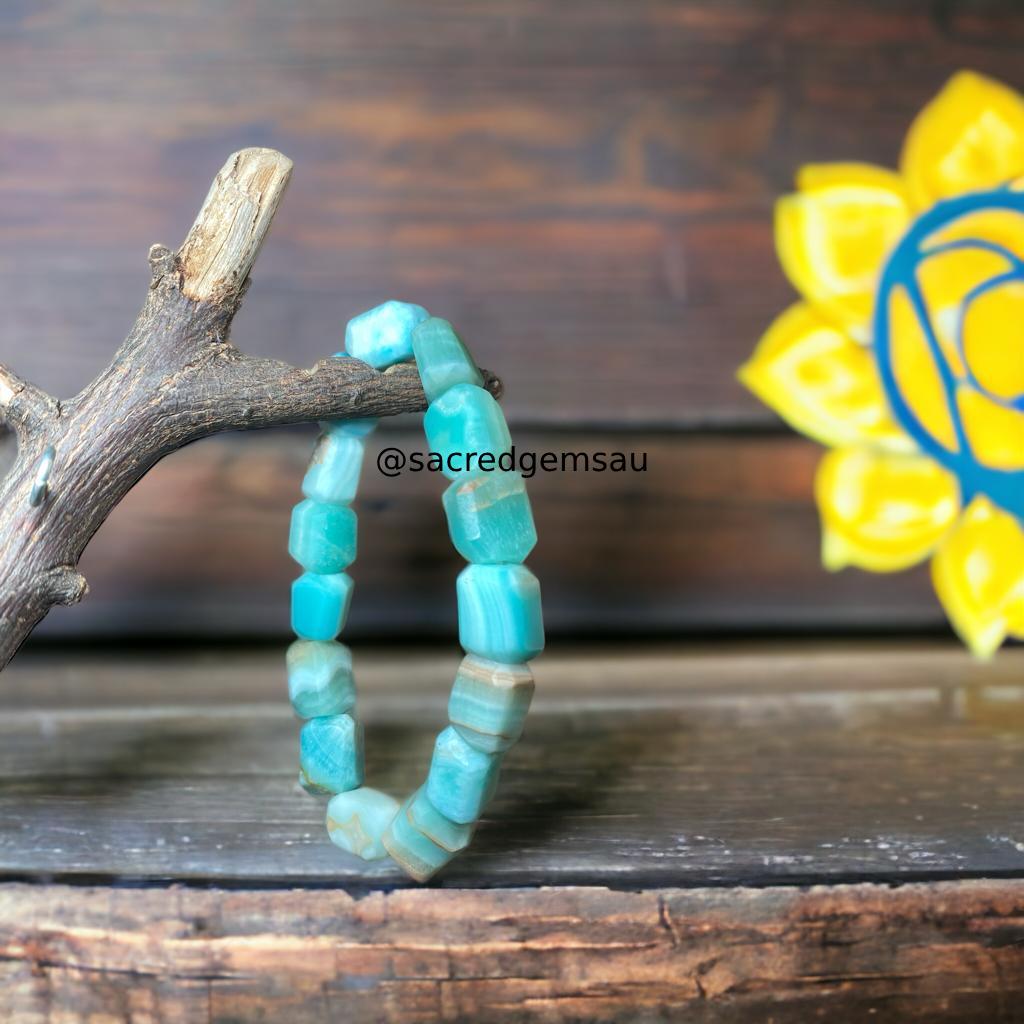 Blue Aragonite Freeform Bracelet