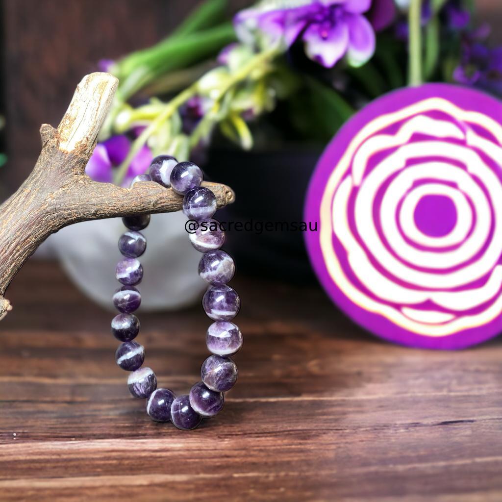 Chevron Amethyst/Dream Amethyst Bracelet