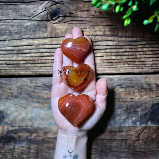 Carnelian Heart Palmstones